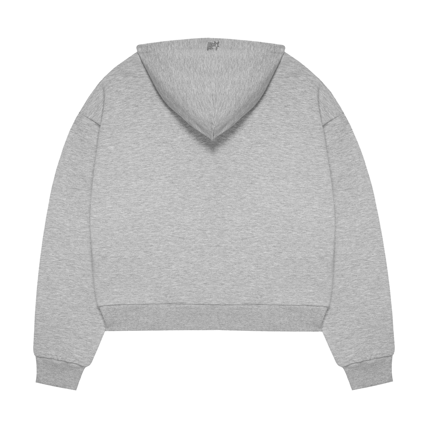 BASIC GREY ZIPPED HOODIE