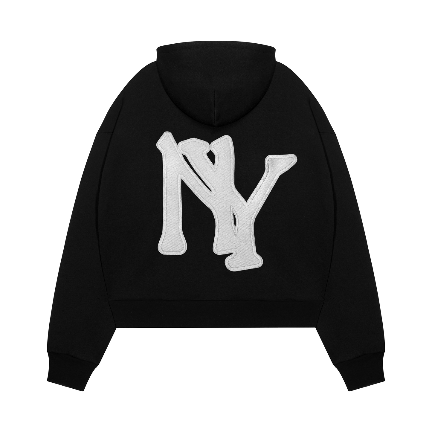 MLB BLACK ZIPPED HOODIE